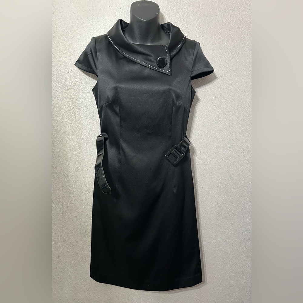 London Times Black Dress Size 4 - Picture 5 of 15